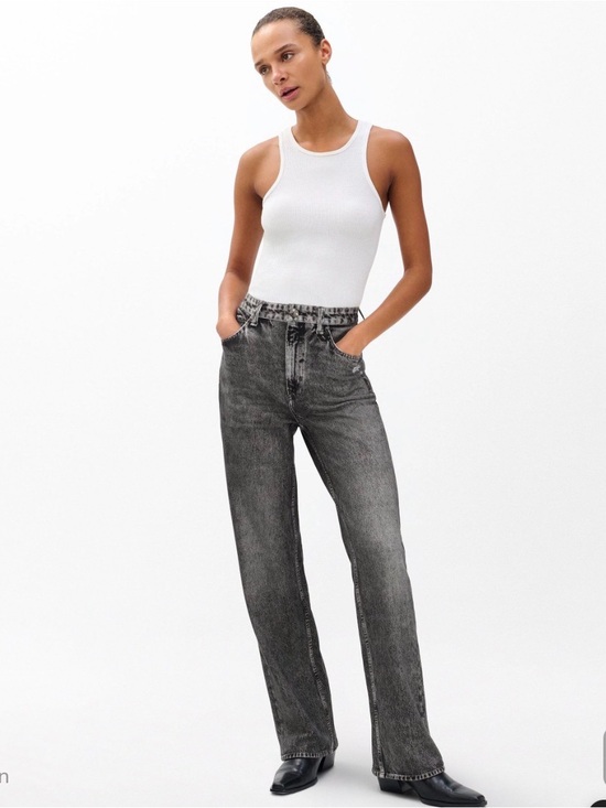 rag & bone Denim - rag & bone Washed Black Straight Leg Jeans